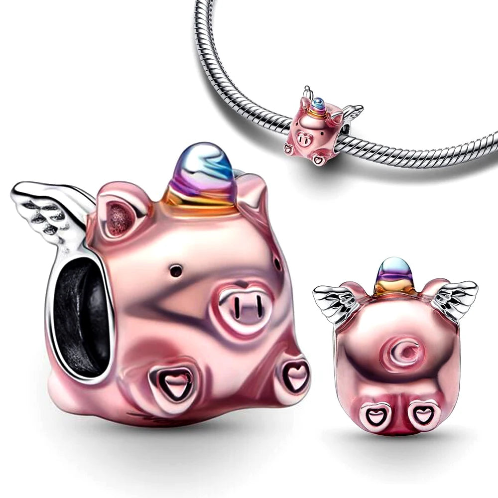 Charm Cochon Argent 925 pour Collier