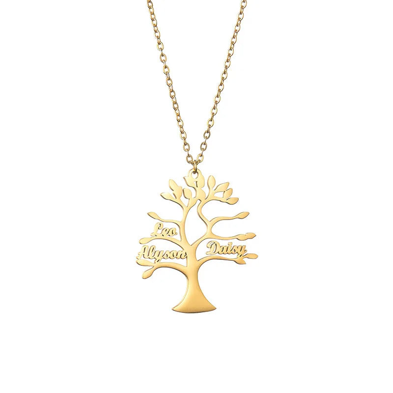 Collier Arbre de Vie Prénom or