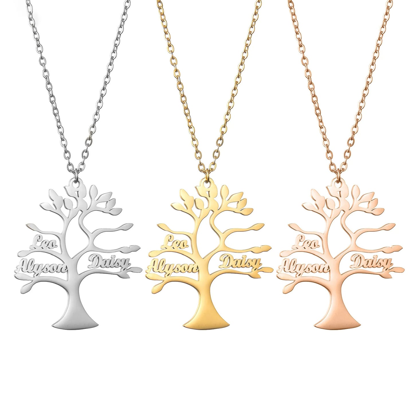 Collier Arbre de Vie personnalisable 6 Prénoms