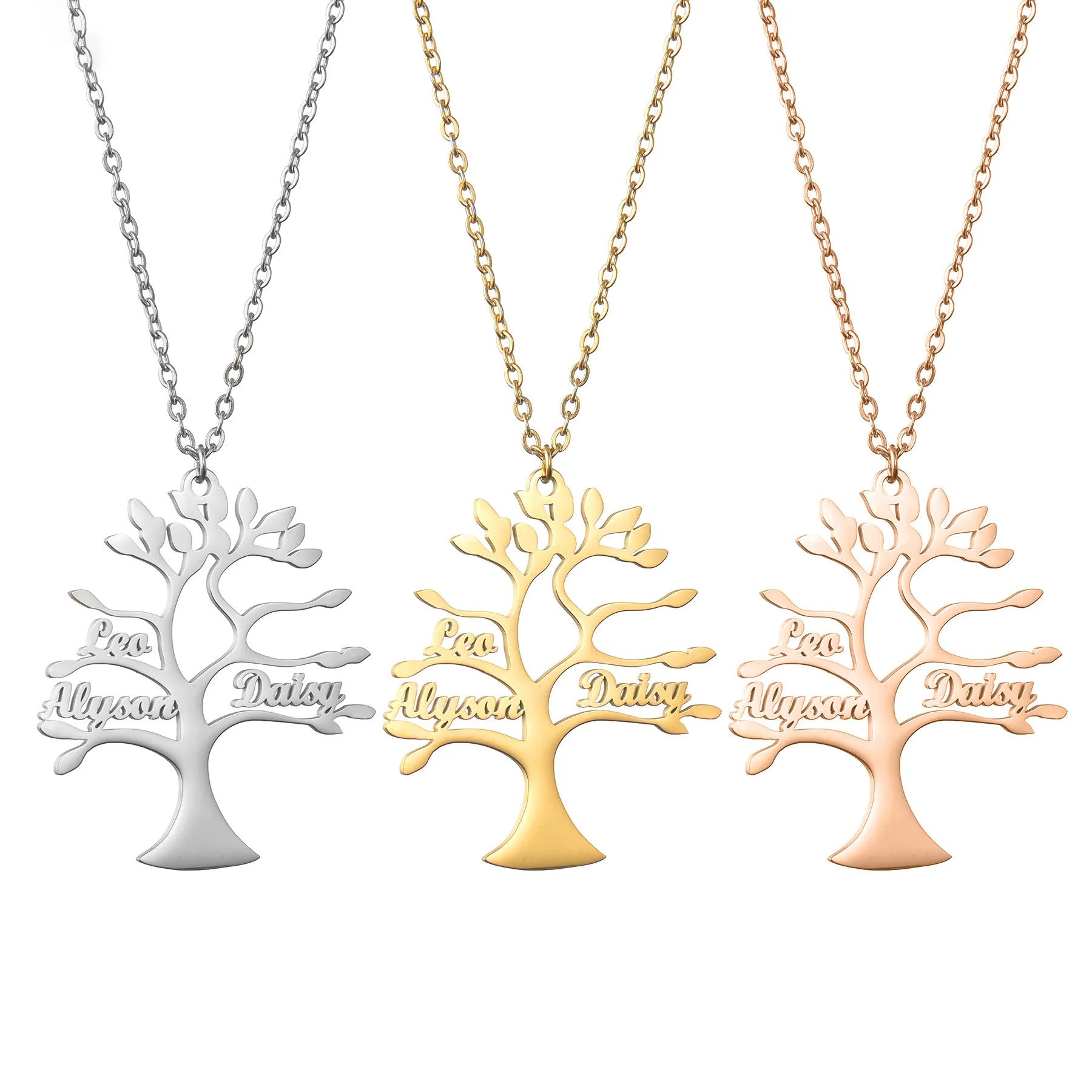 Collier Arbre de Vie personnalisable 6 Prénoms