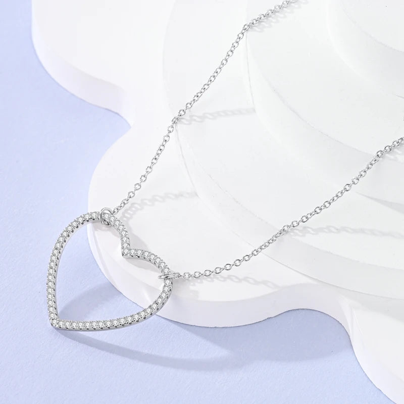 Collier Coeur Argent 925 et pierre zircon