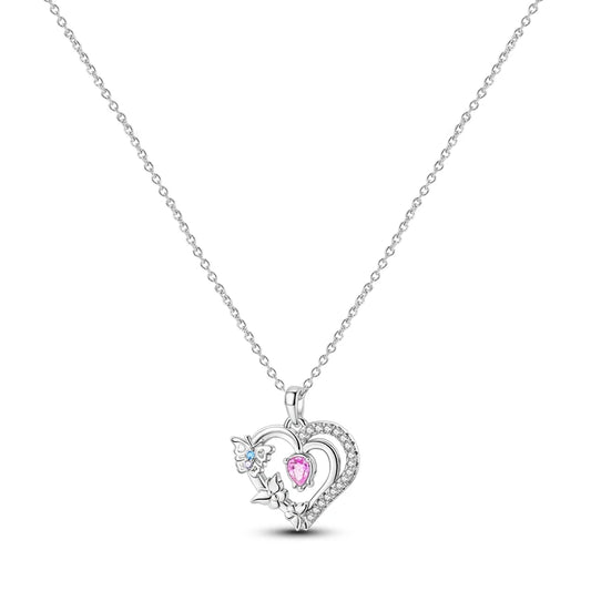 Collier Coeur et Papillon