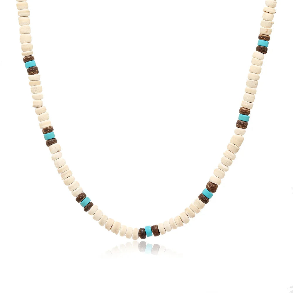 Collier Heishi Blanc