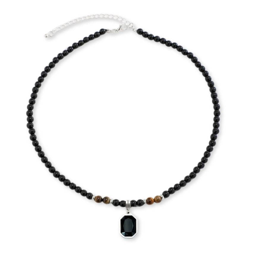 Collier Homme avec Perles et Pendentif