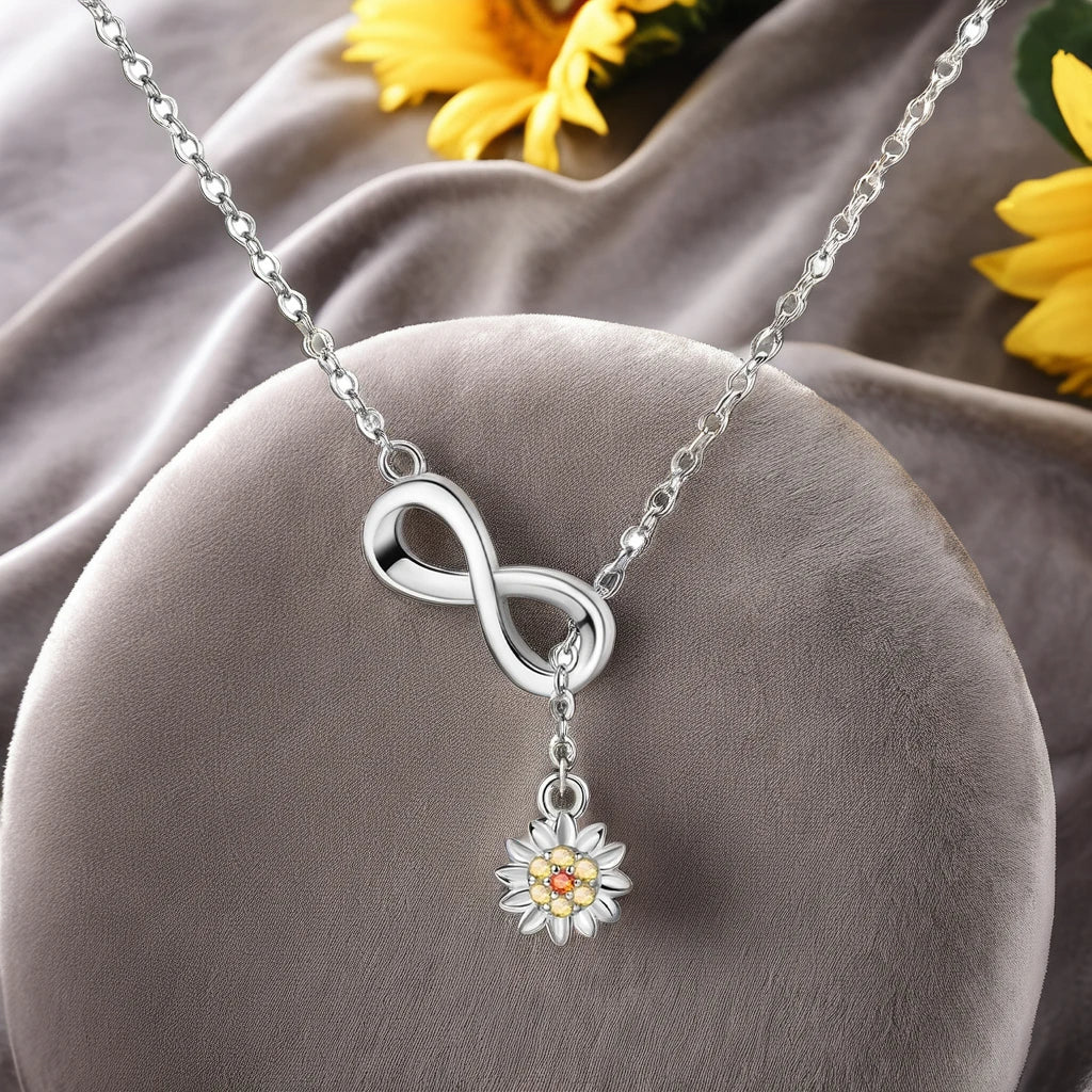 Collier Infini Fleur en Argent 925