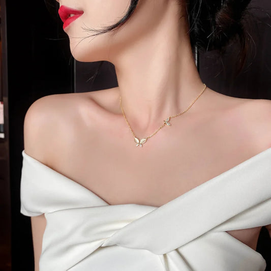 Collier Papillon Or Femme