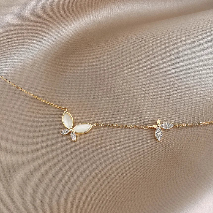 Collier Papillon Or en acier inoxydable
