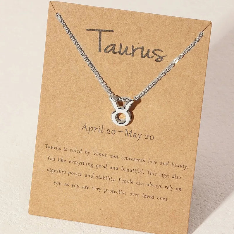 Collier Signe Astrologique Argent Taureau