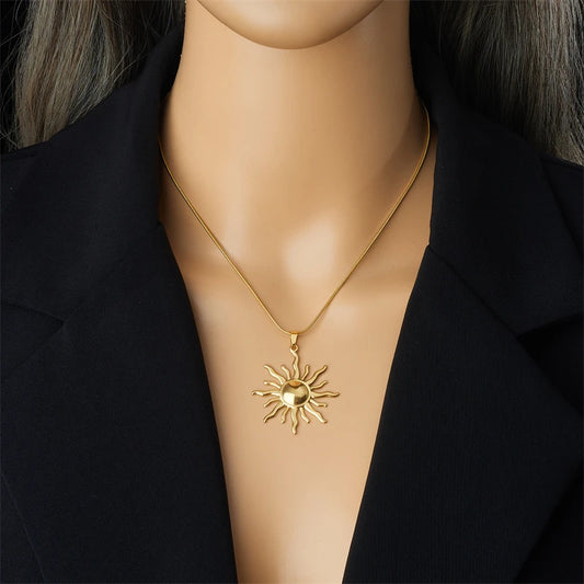 Collier Soleil plaqué or