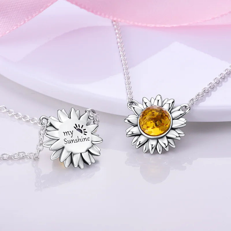 Collier Tournesol Argent 925