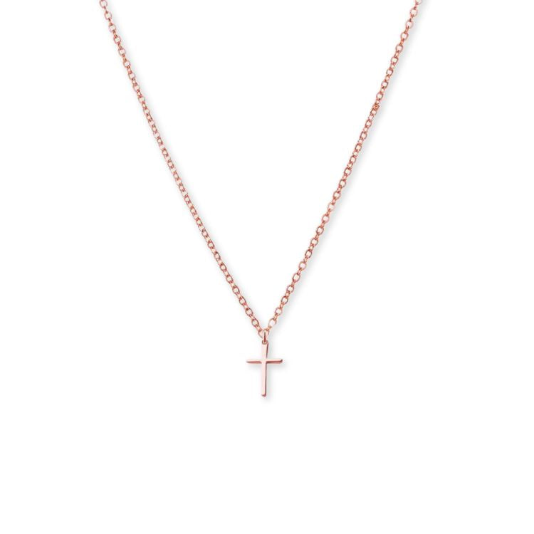 Ariella Collier Croix - Rose Gold