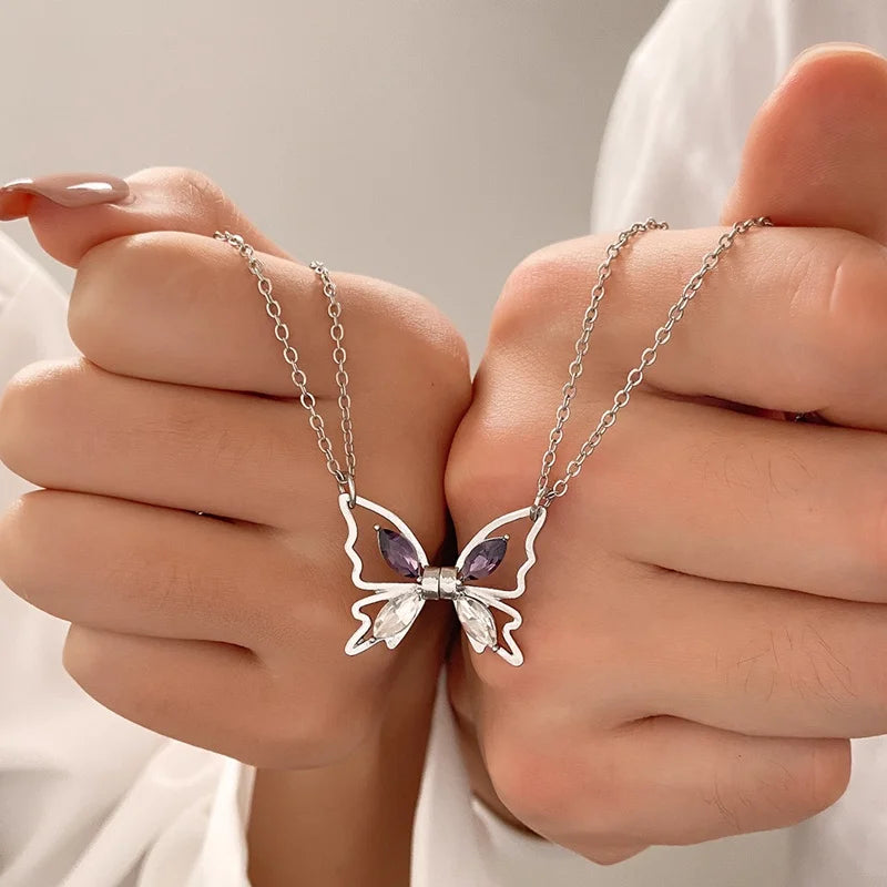 Collier d'Amitié Aimanté argent