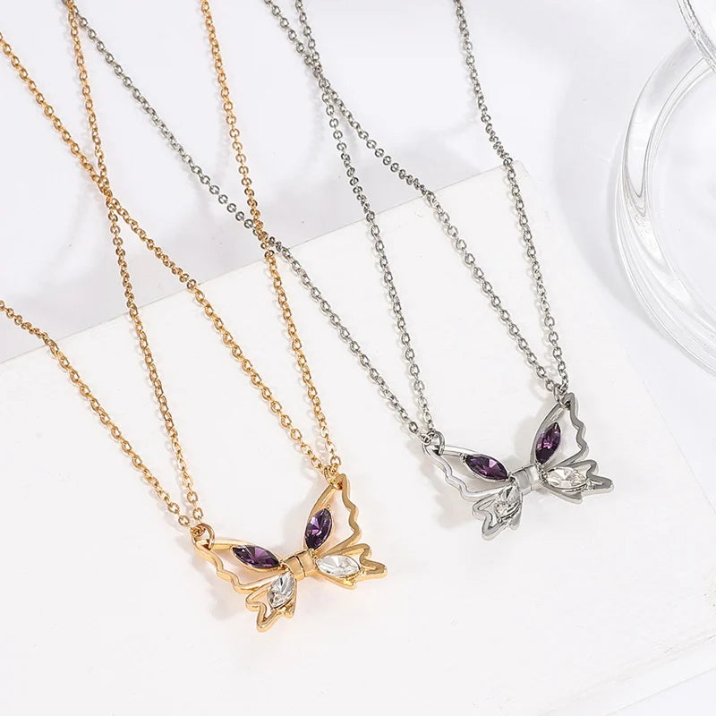 Collier d'Amitié Aimanté papillon
