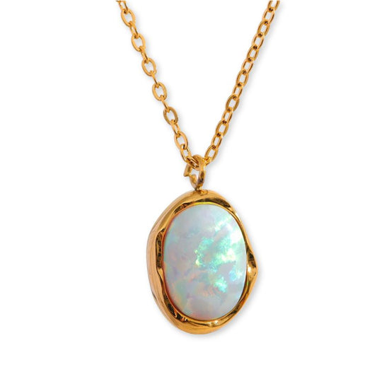 Pierre de Lune Collier Femme