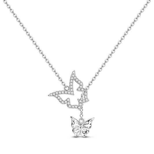 Collier Argent Papillon