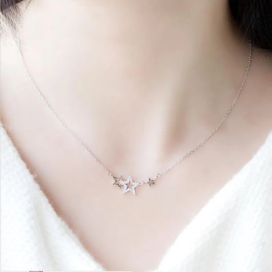 Collier Argent Étoile Femme