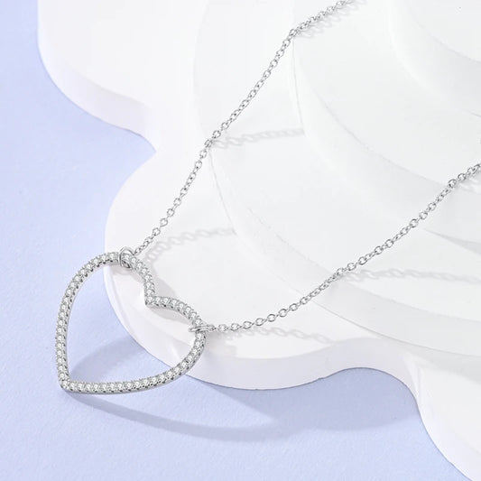 Collier Coeur Argent 925 et pierre zircon