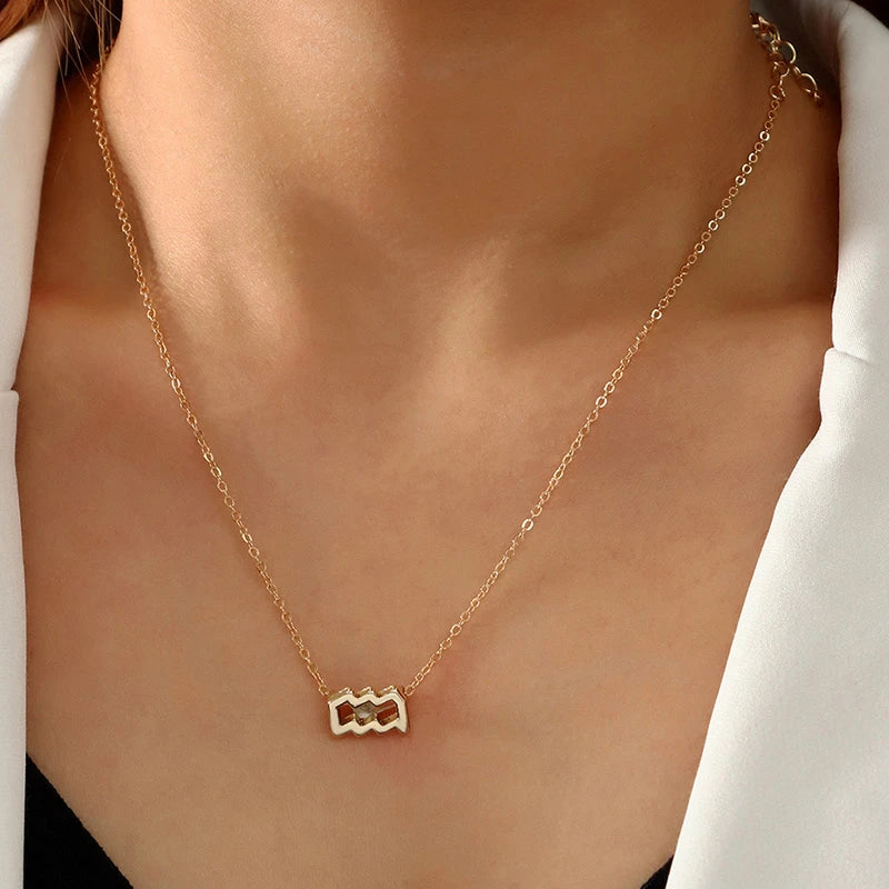 Collier Femme Signe Astrologique Verseau