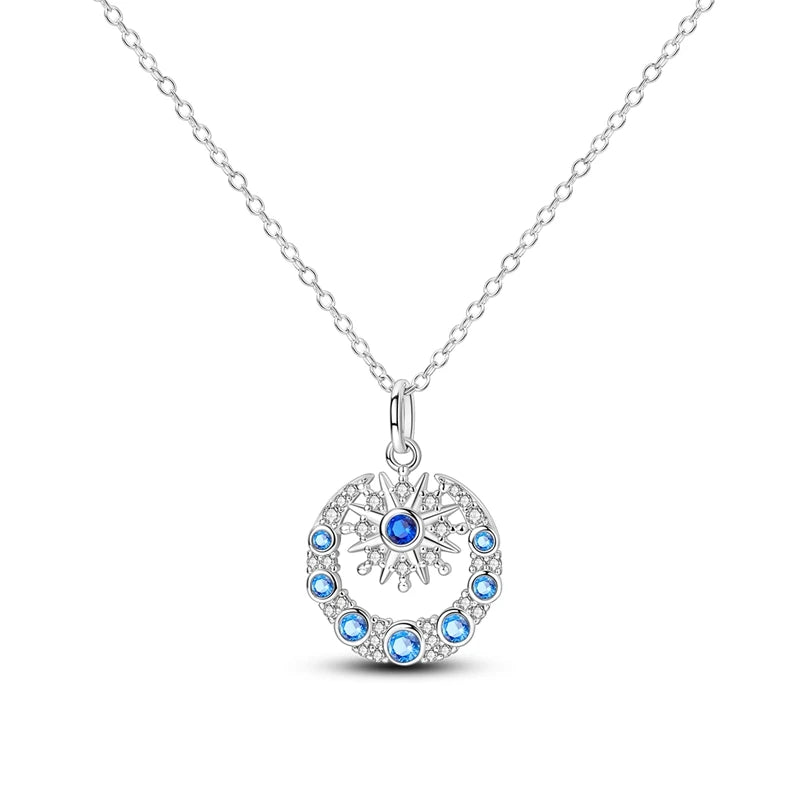 Collier Lune Argent 925 avec étoile