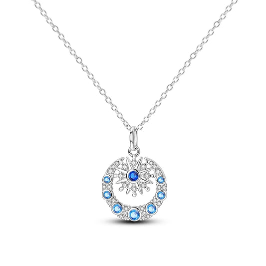 Collier Lune Argent 925 avec étoile
