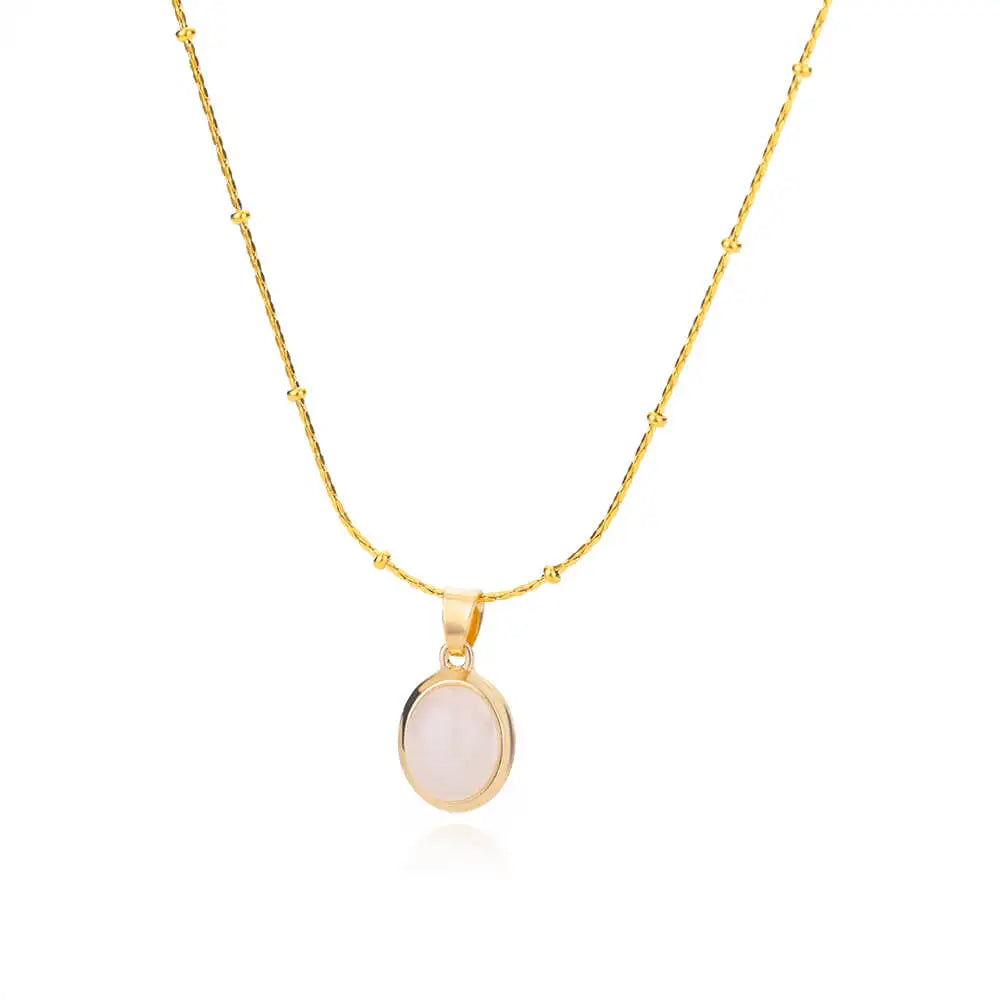 Collier Opale rose