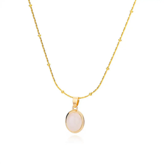 Collier Opale rose