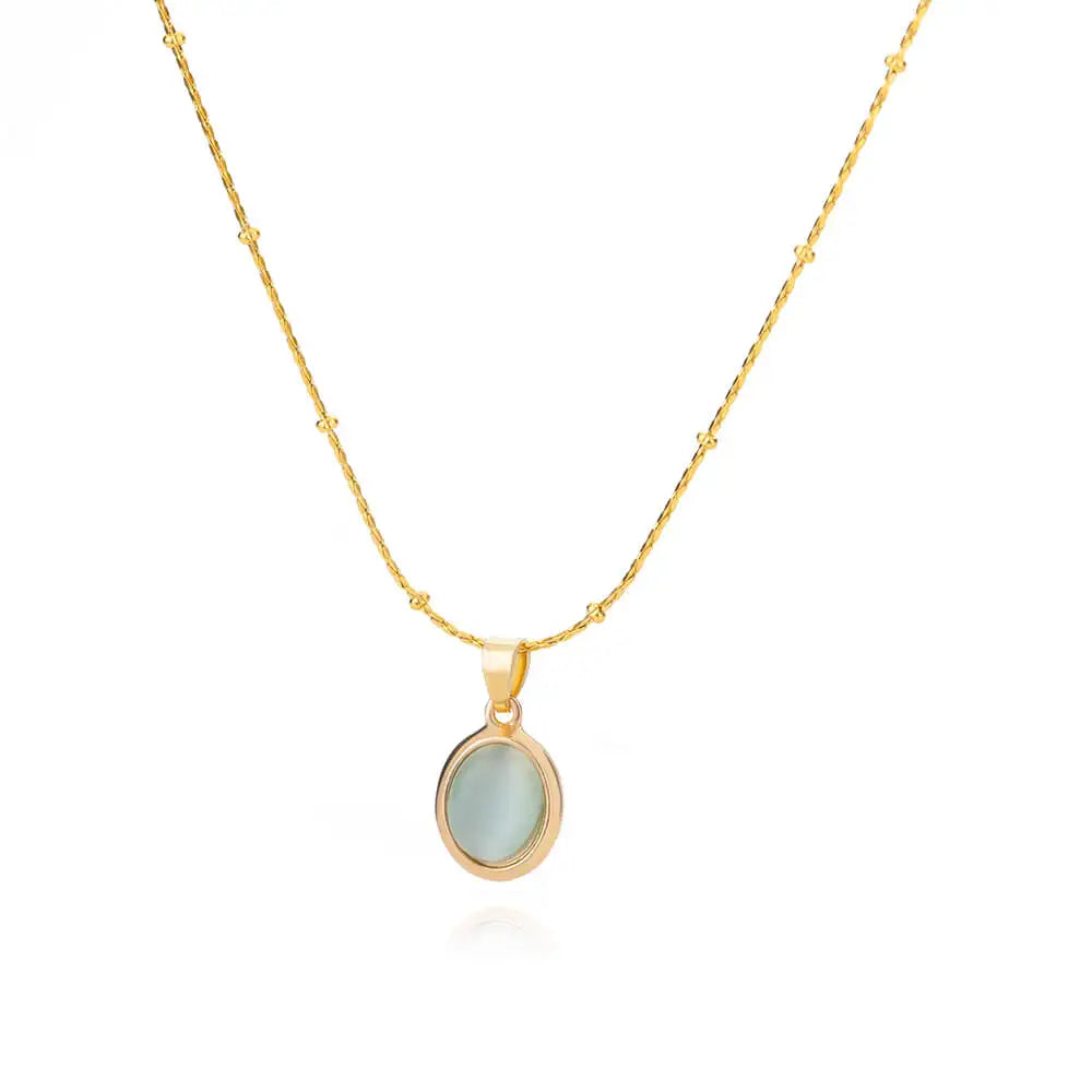 Collier Opale Bleu