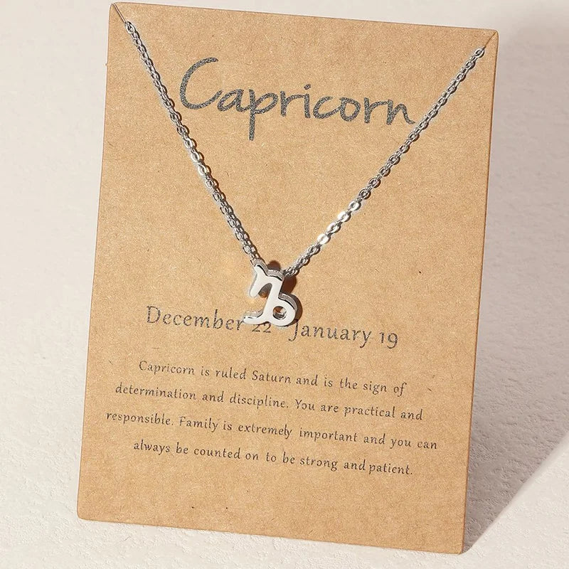 Collier Signe Astrologique Argent Capricorne