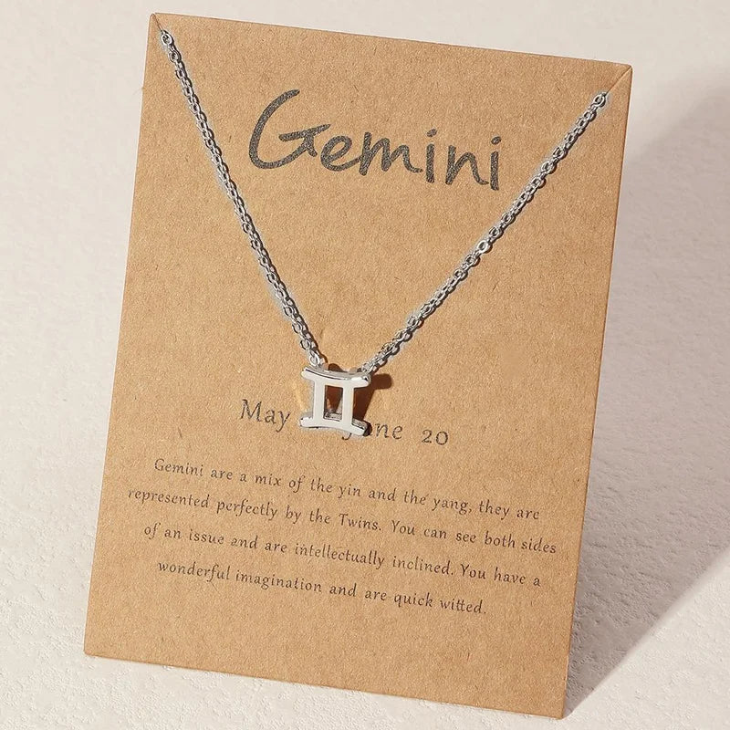 Collier Signe Astrologique Argent Gémeau