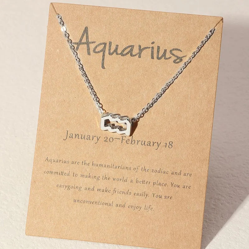 Collier Signe Astrologique Argent Verseau