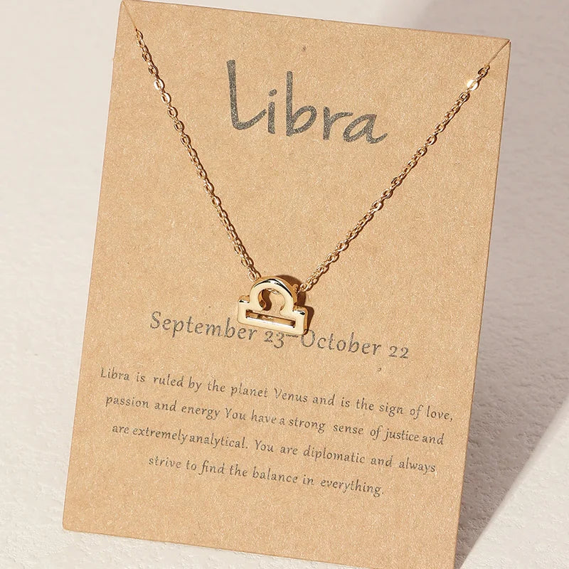 Collier Signe Astrologique Or Balance