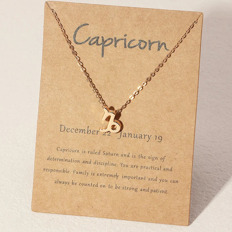 Collier Signe Astrologique Or Capricorne