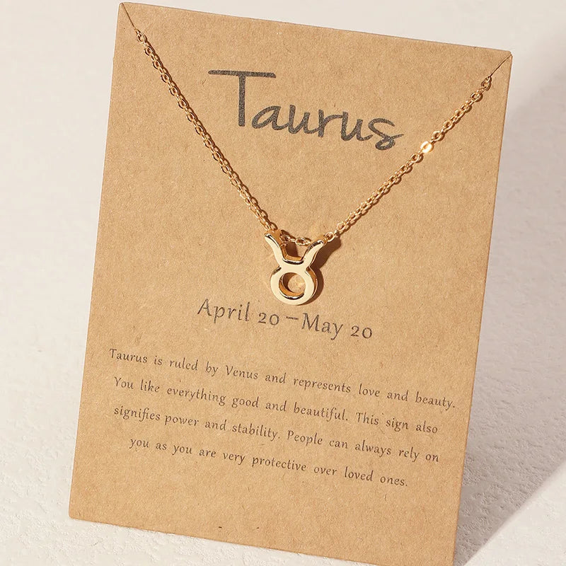 Collier Signe Astrologique Or Taureau