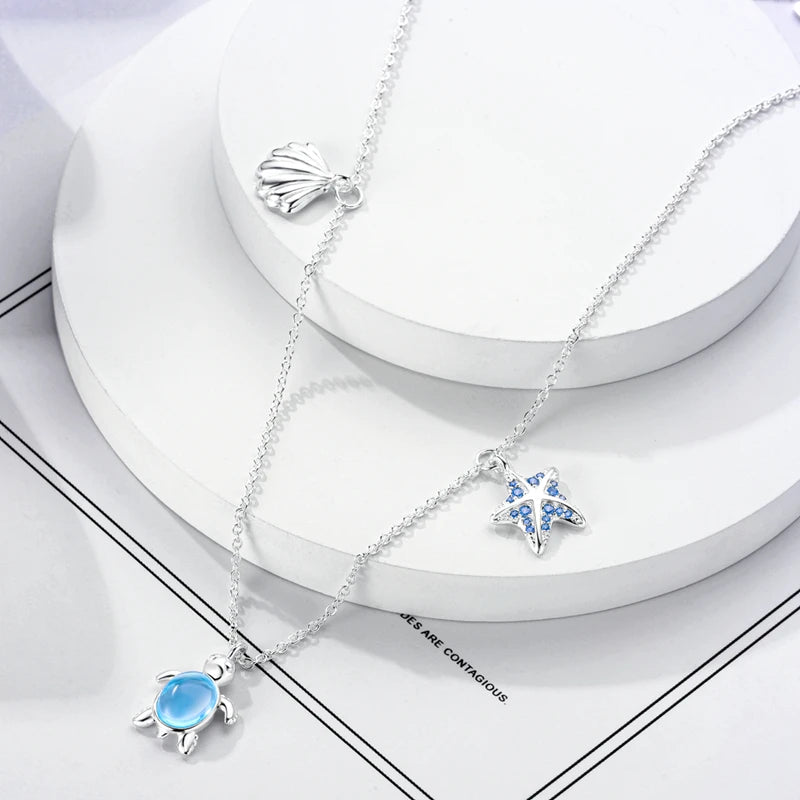Collier Tortue Coquillage Argent 925