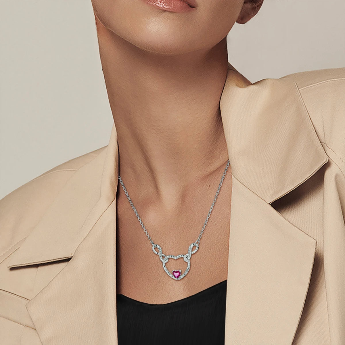 Collier coeur Infini Femme