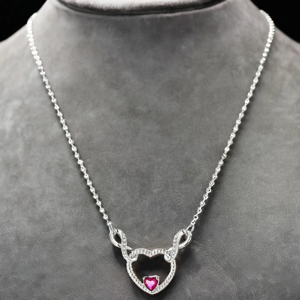Collier Coeur et Infini en Argent 925