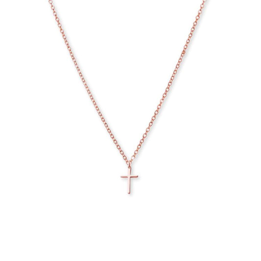 Ariella Collier Croix - Rose Gold
